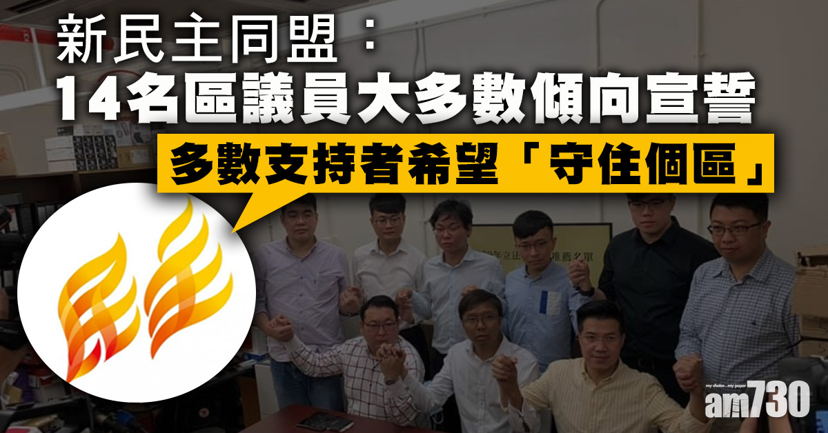 新民主同盟：14名區議員大多數傾向宣誓