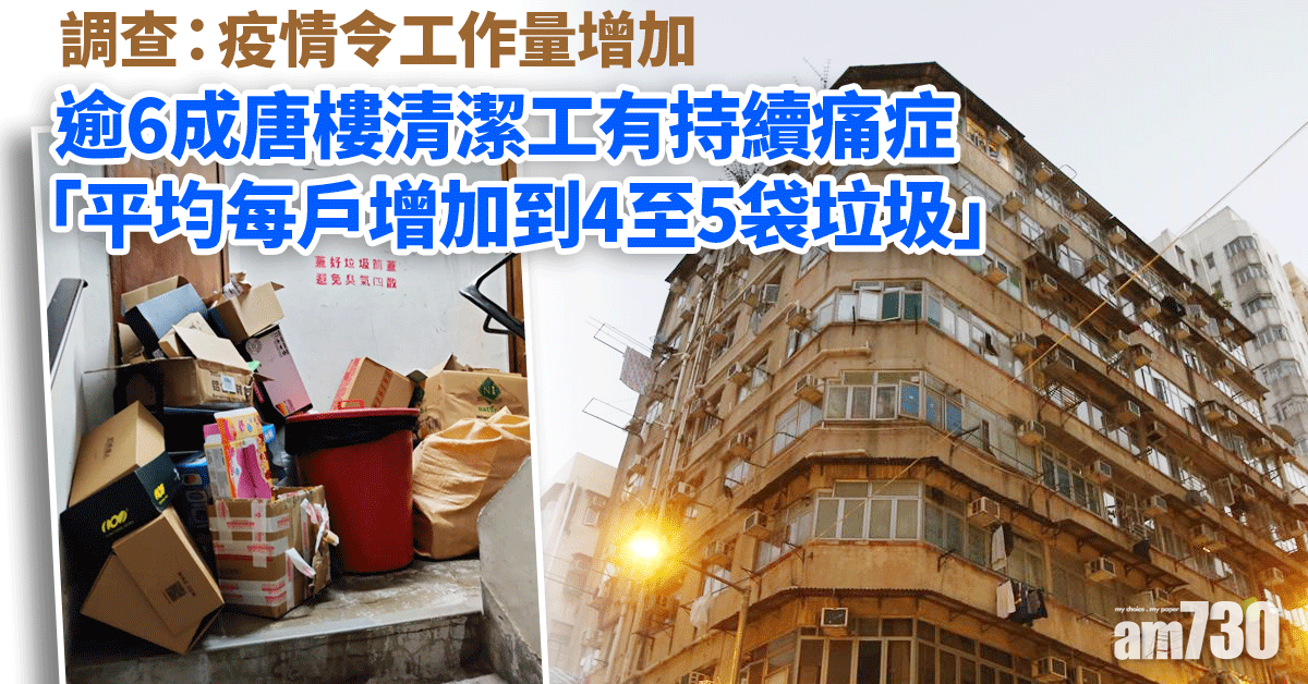 調查：疫情令工作量增加 逾6成受訪自僱唐樓清潔工有持續痛症