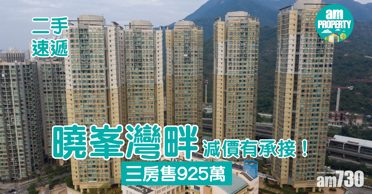 二手速遞｜減價有承接！曉峯灣畔三房售925萬