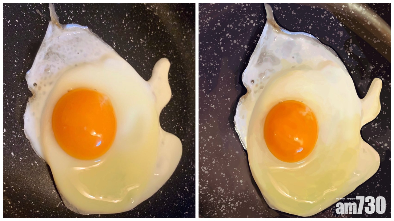 考眼力｜左與右 係煎蛋定係畫出來的煎蛋？