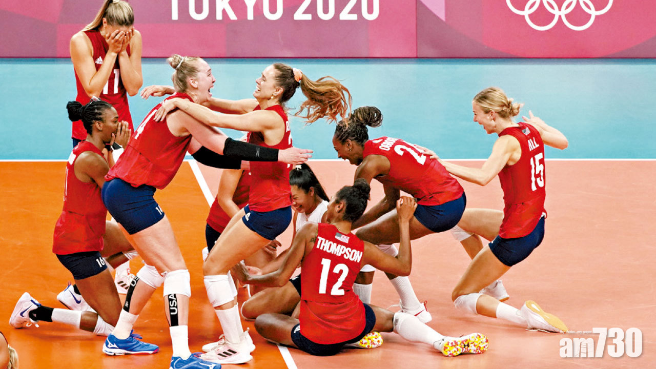 東京奧運｜煞科日女籃女排連捷 美國一金超中國登榜首