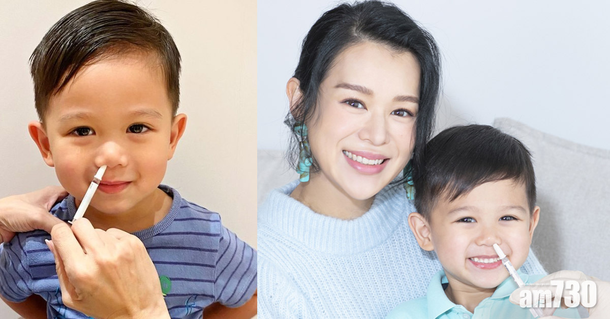 胡杏兒母子接種流感疫苗 Brendan有晒經驗同媽咪講唔使驚