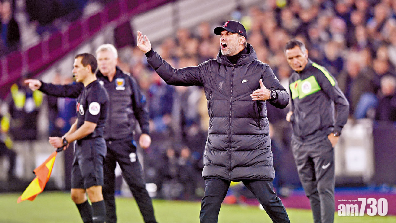 英超風雲｜「槌」破利物浦25場不敗 高普怒轟球證連環錯