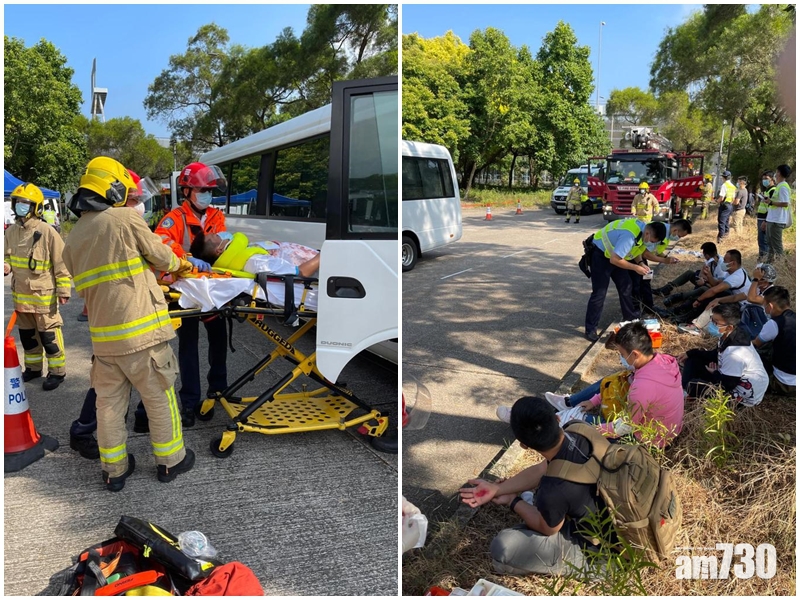 警方消防等部門跨部門演習　模擬嚴重交通意外後救援