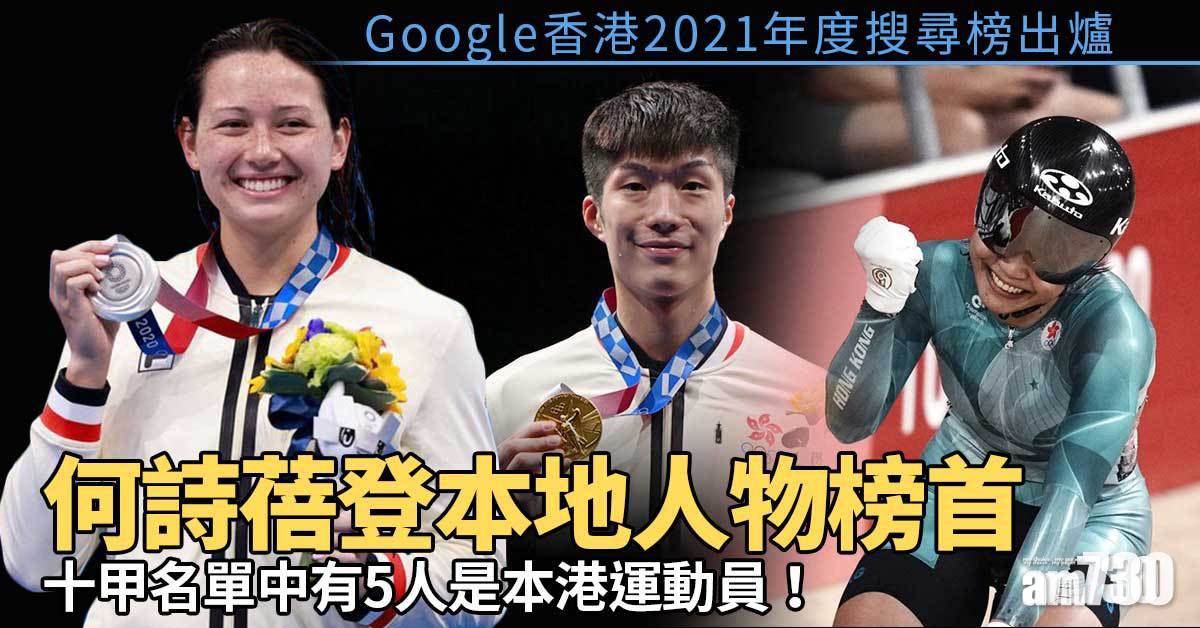 Google香港2021年度搜尋榜出爐　何詩蓓登本地人物榜首