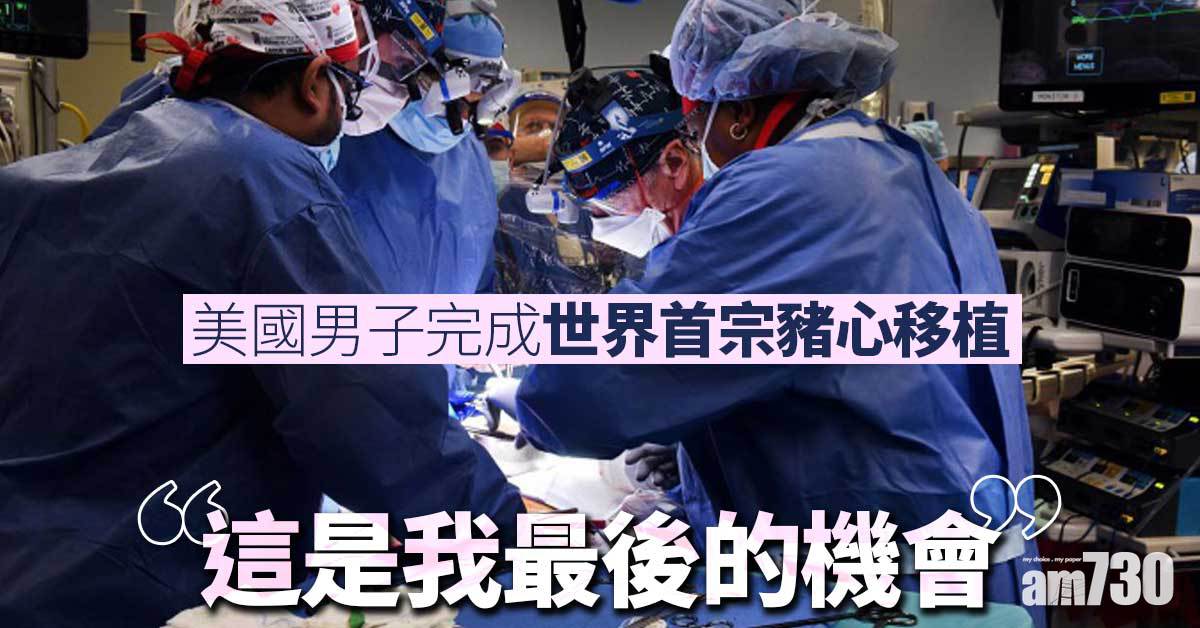美國男子完成世界首宗豬心移植
