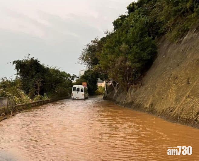 港島大潭道爆水管　來回行車線全封
