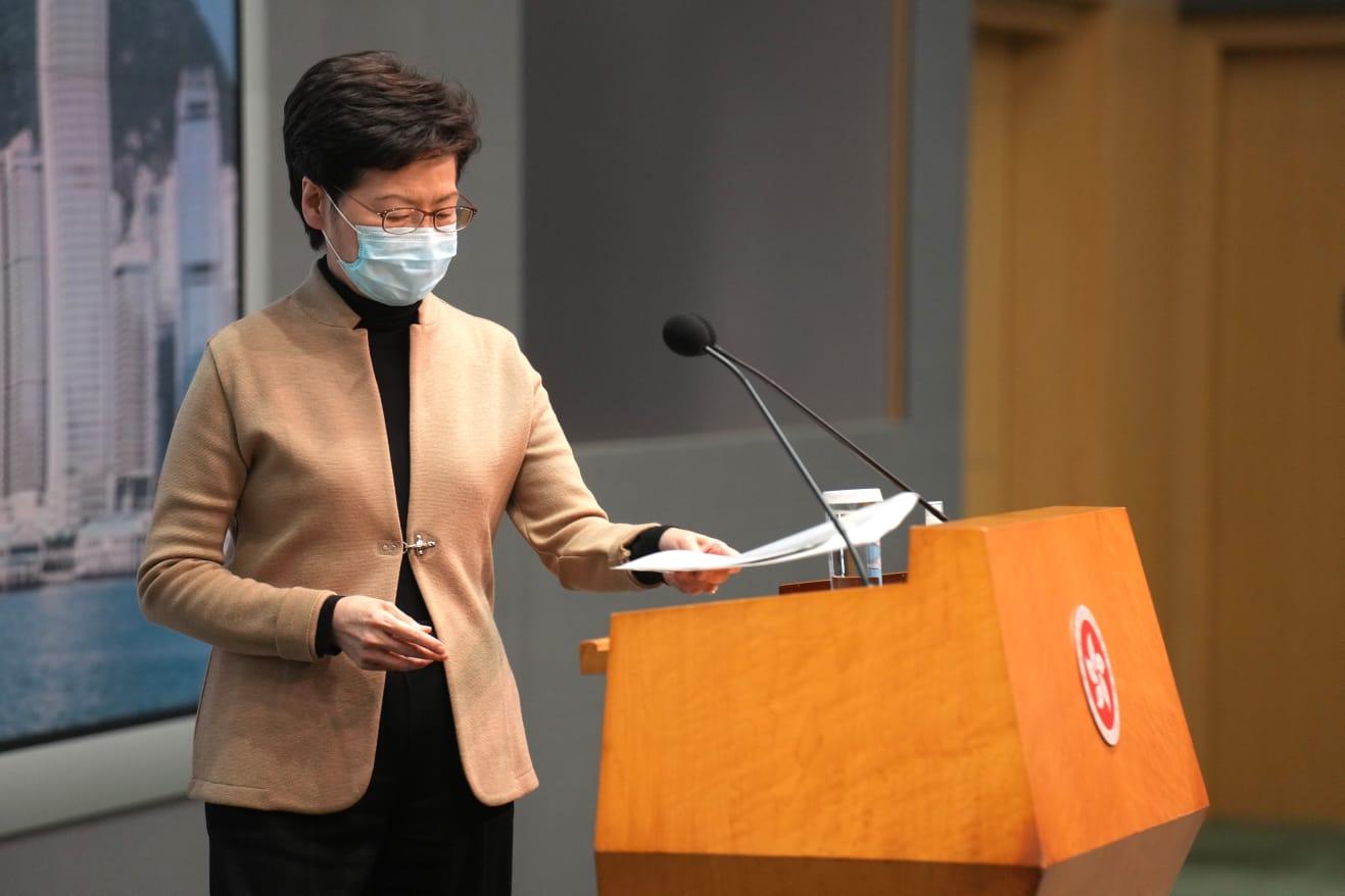 特首林鄭月娥。(陳奕釗攝)