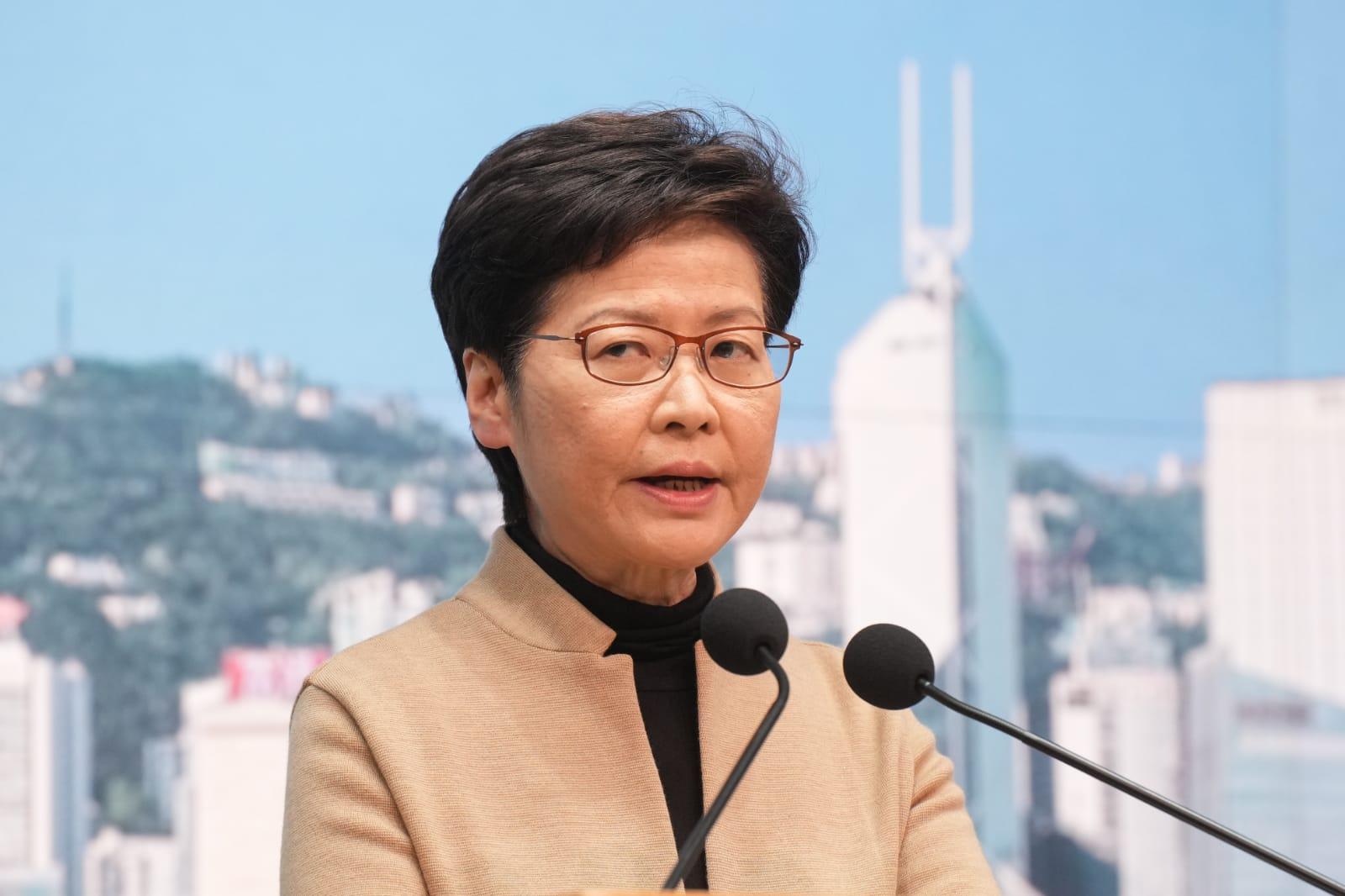 特首林鄭月娥。(陳奕釗攝)