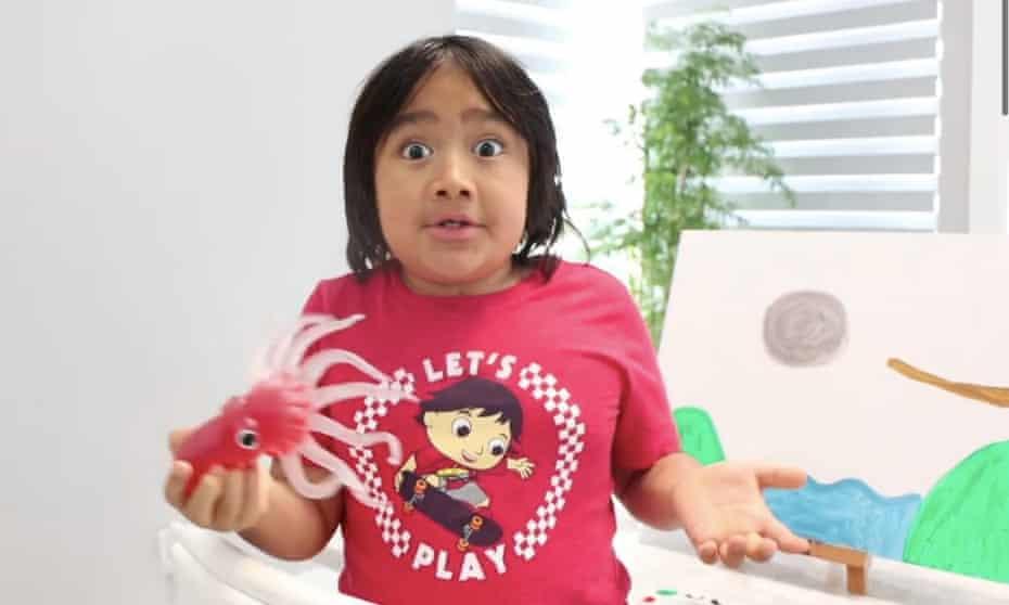 第7名是過去3年蟬聯冠軍的10歲仔Ryan Kaji。(網上圖片)