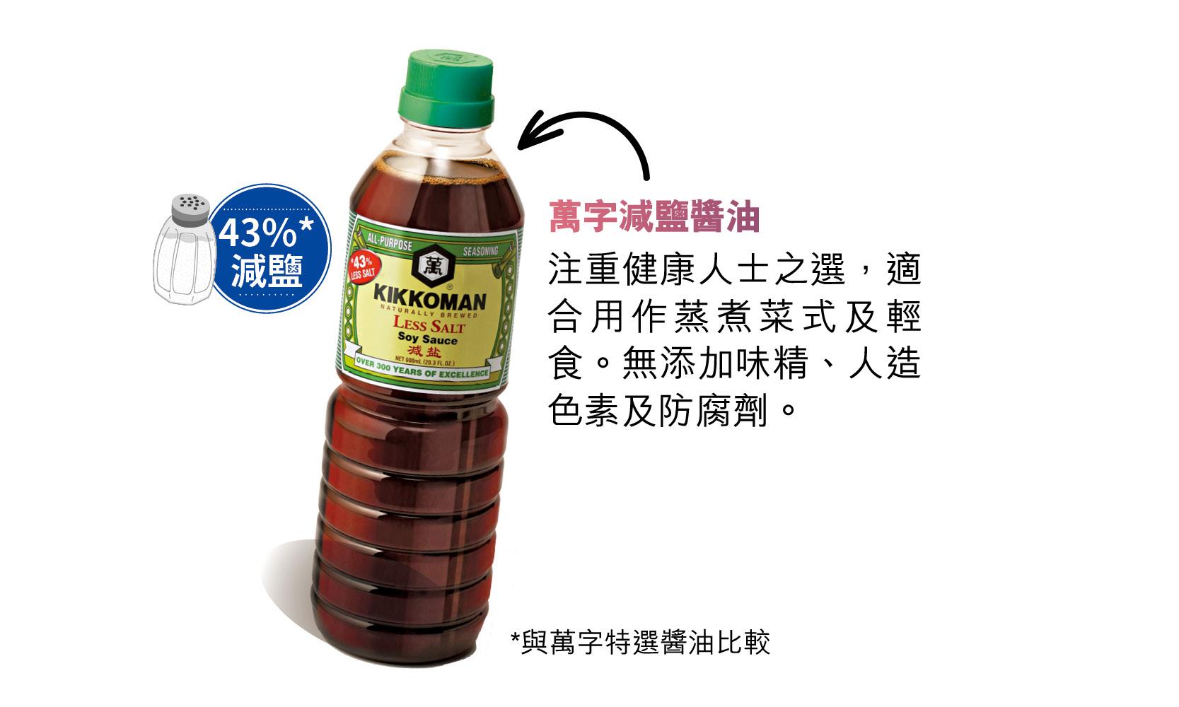 萬字減鹽醬油 Kikkoman Milder Soy Sauce 600ml