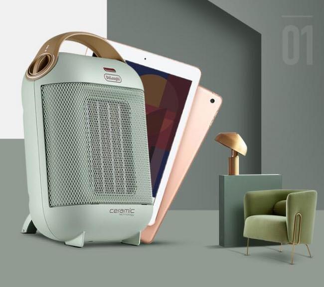 桌上型暖風機小巧,非常方便。