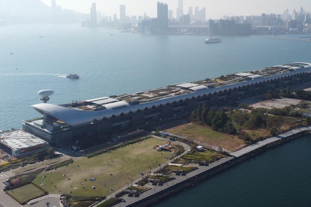 啟德跑道公園即日起暫停開放。(資料圖片/陳奕釗攝)