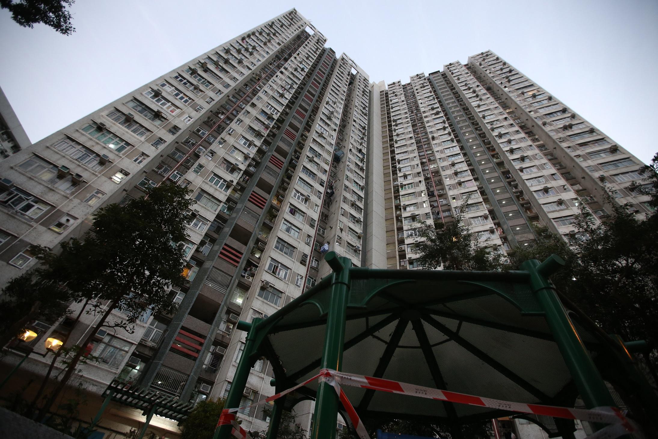 將軍澳翠林邨興泰樓。(資料圖片/莊振邦攝)