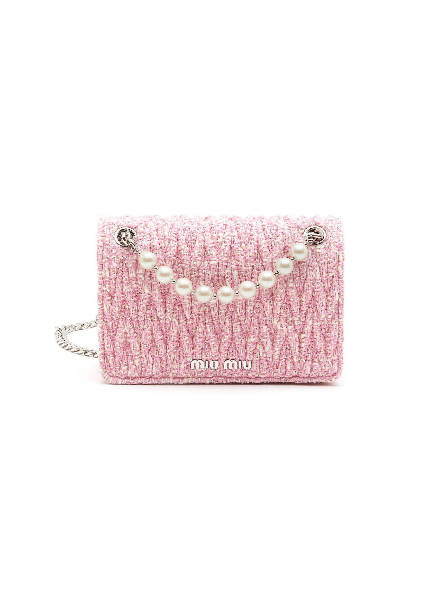 MIU MIU 珍珠肩帶斜背袋 $12,100 (From Lane Crawford)