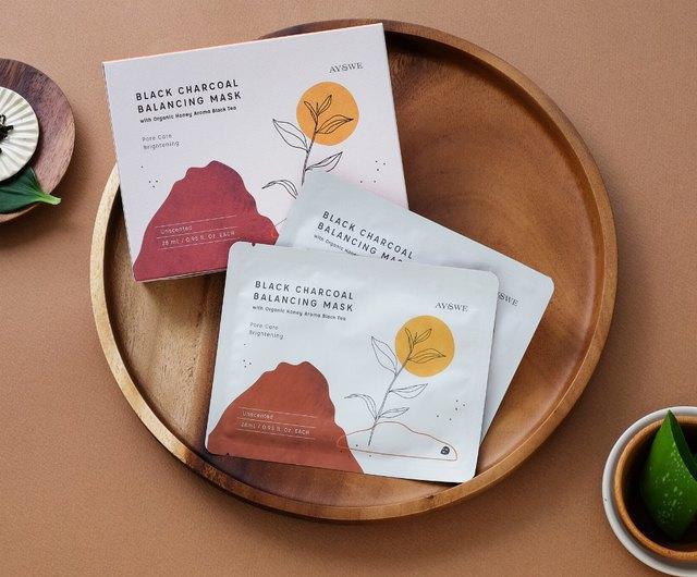 花蓮有機蜜香紅茶平衡亮白竹炭面膜 $180/5片