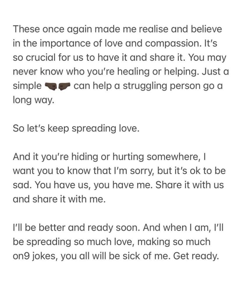 Anton表示將會盡快回復狀態,繼續搞爛Gag傳遞愛。