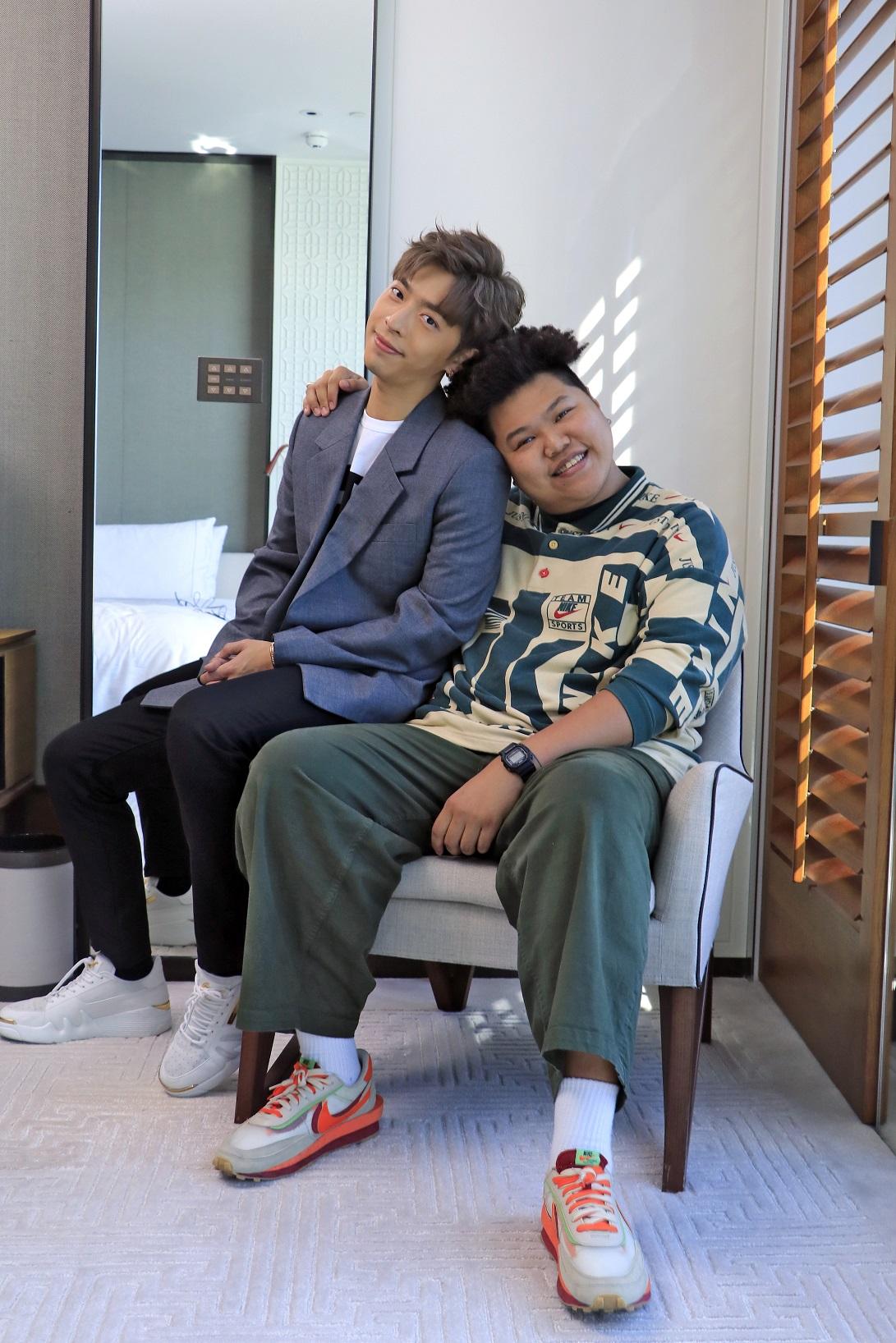 Coba與Edan這對影壇新丁組成「Codan」CP。(林俊源攝)