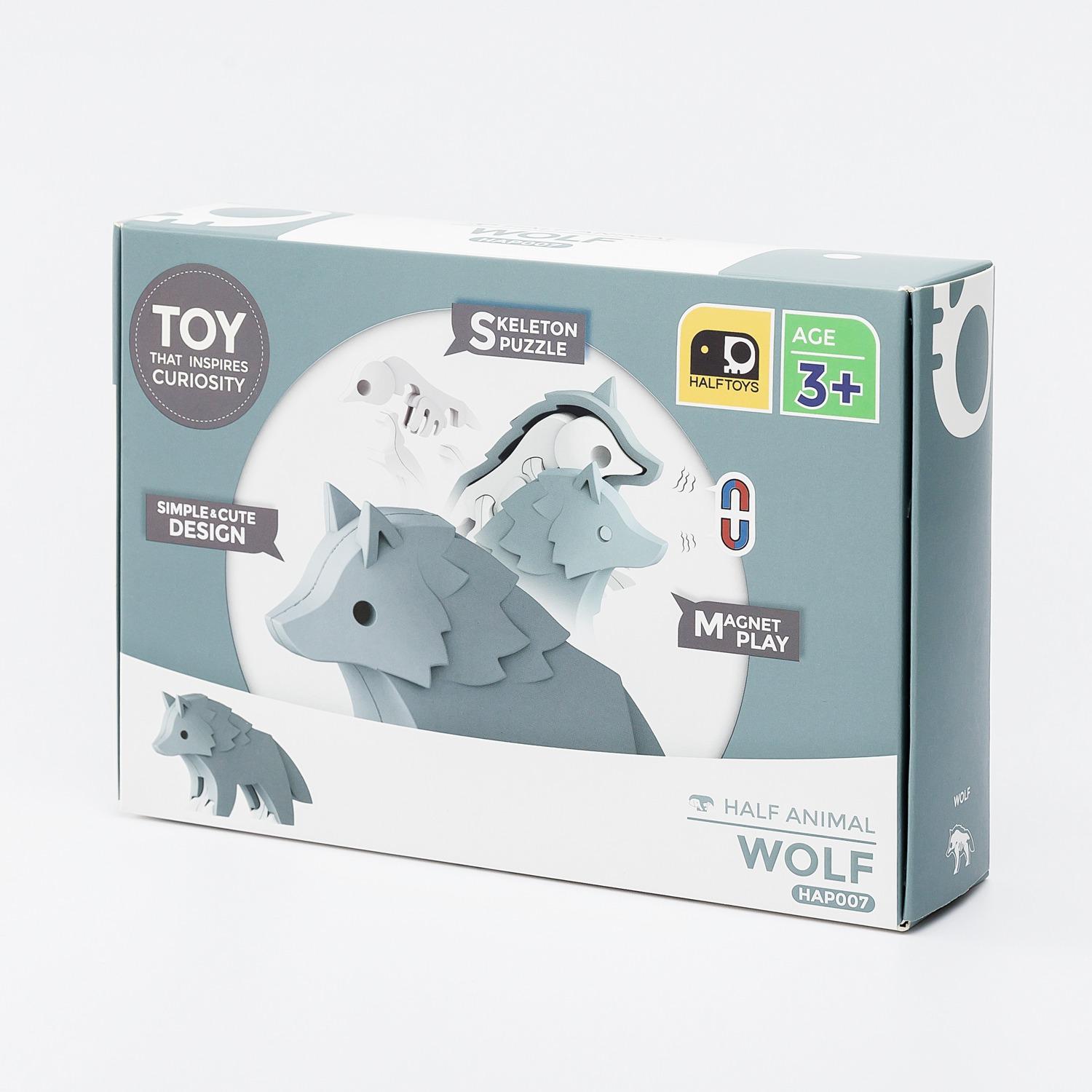 Halftoys Animal 狼 +故事書 $119