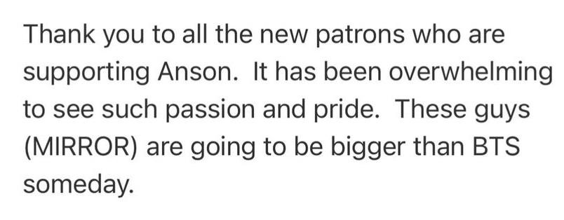 大會相信MIRROR有望可媲美韓團BTS。