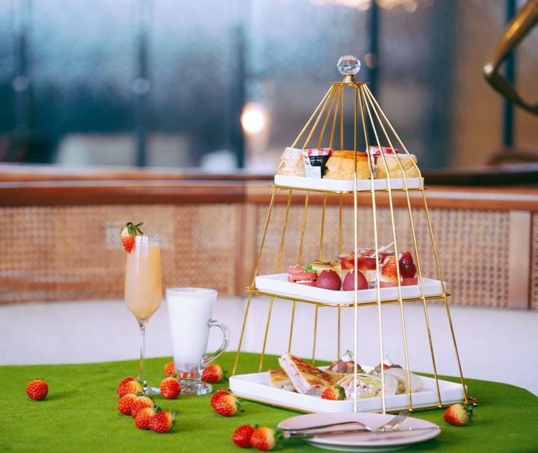 香港萬麗海景酒店 MIRAGE韓國士多啤梨下午茶