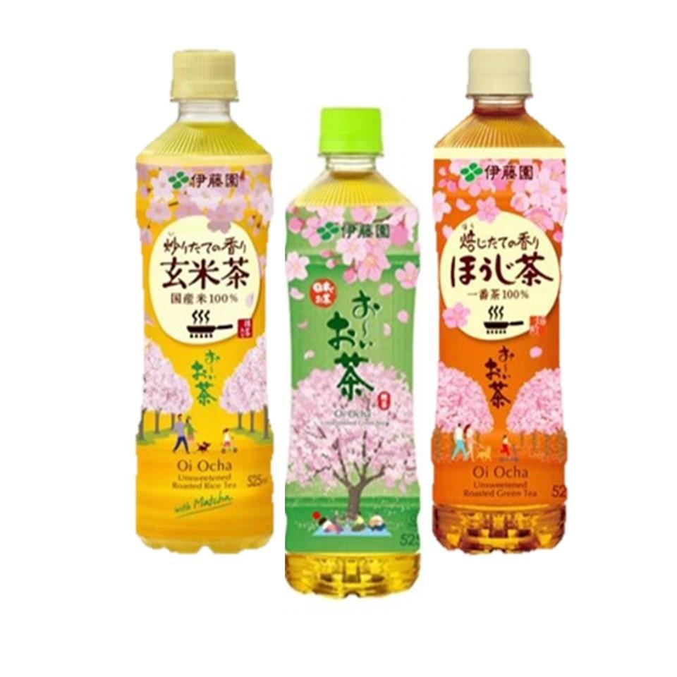 伊藤園櫻花版抹茶/玄米茶/焙茶(525毫升) 特價$13.5
