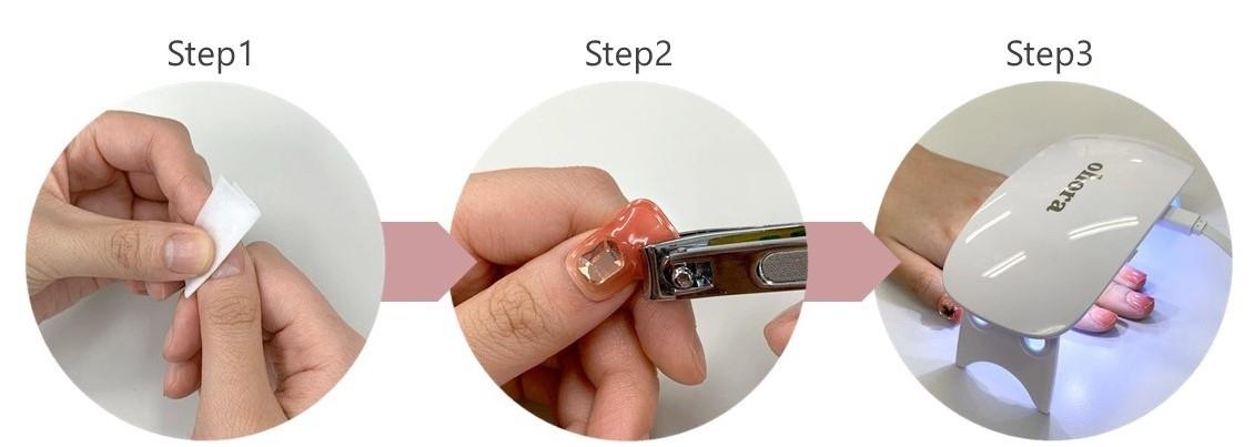 Ohora 凝膠指甲貼 使用方法