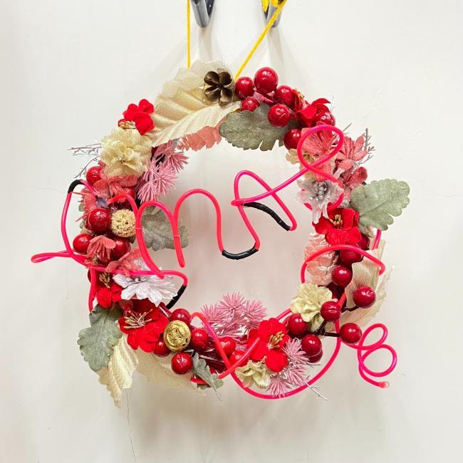 布花 X 霓虹花環