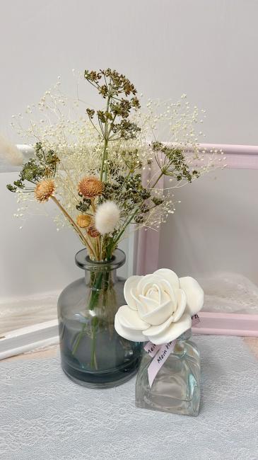 手捏石膏玫瑰花家居香氛