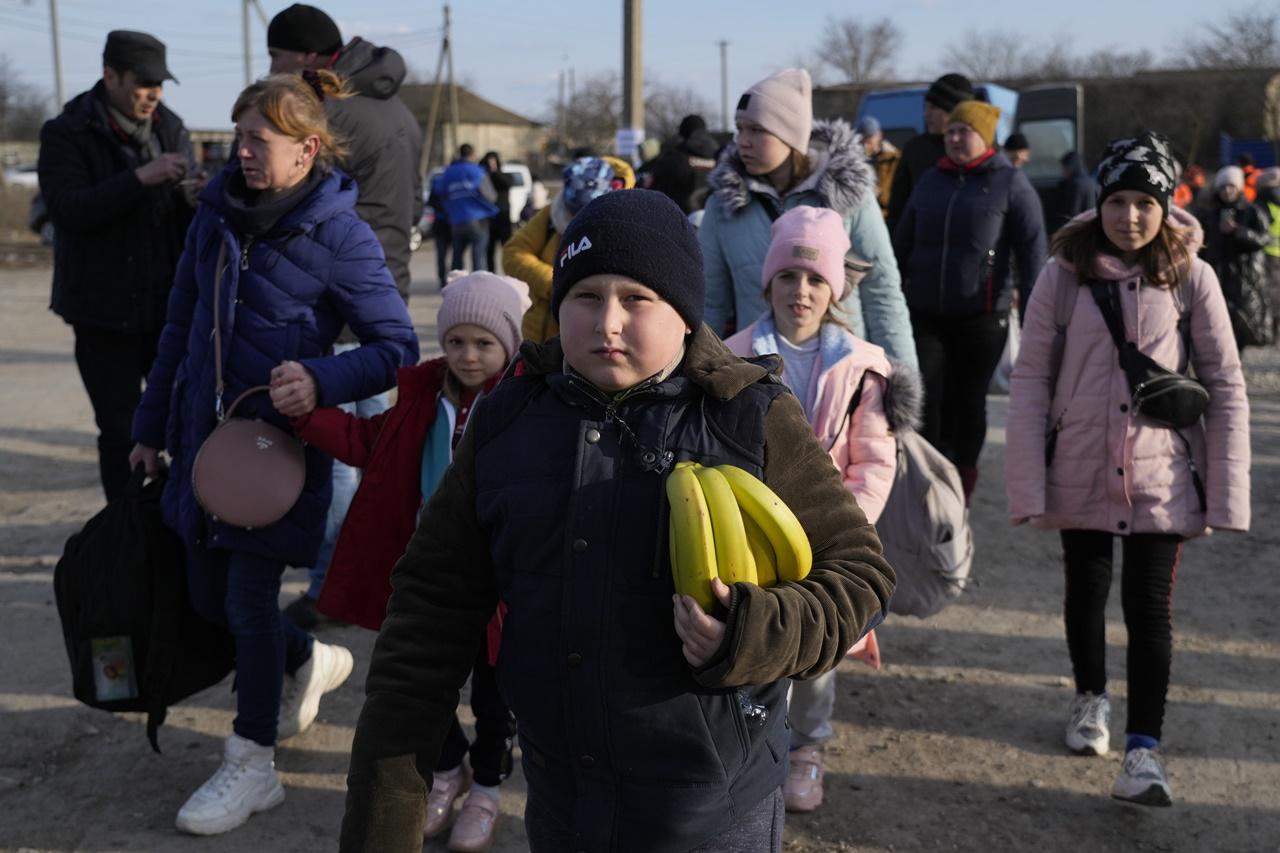 摩爾多瓦烏克蘭難民。(AP)