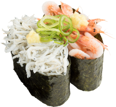 櫻花蝦・銀魚仔軍艦雙味