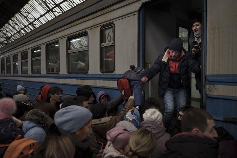 基輔Lviv火車站。(AP)