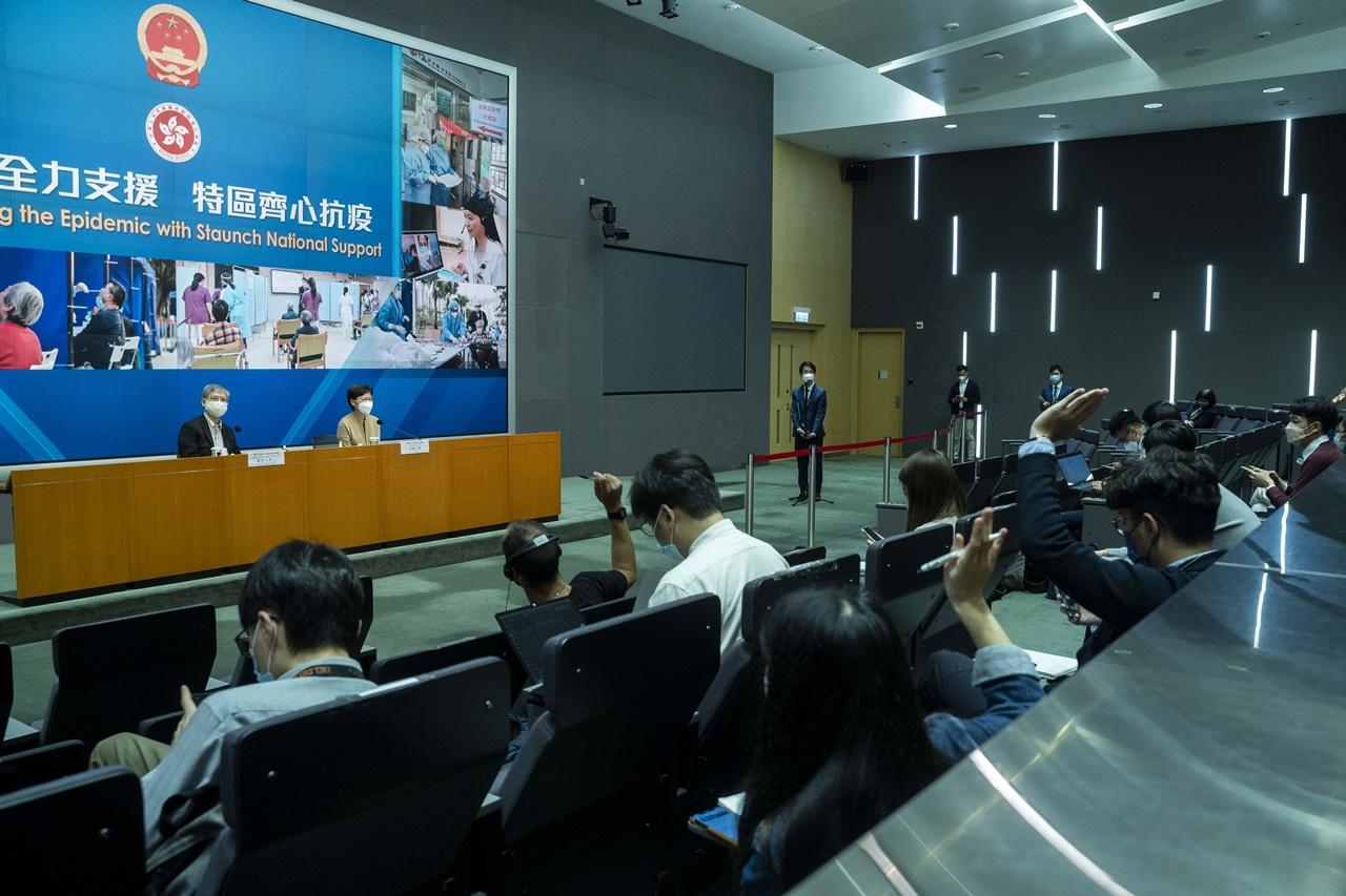 每日抗疫記者會。