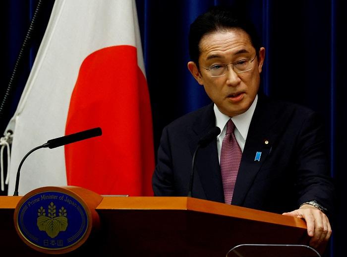 日本首相岸田文雄表示，將會向烏克蘭提供人道物資。(路透社)