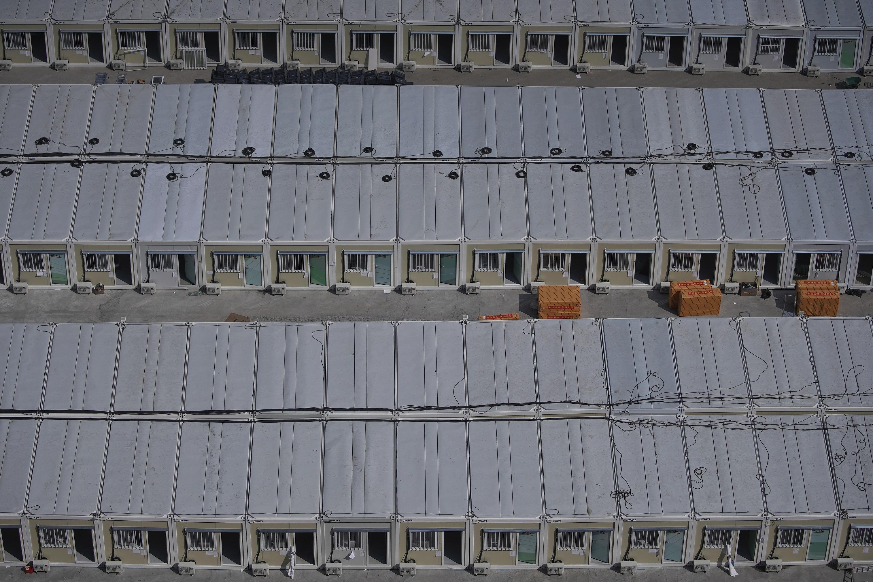 俗稱「方艙醫院」的青衣社區隔離設施。(資料圖片/夏家朗攝)