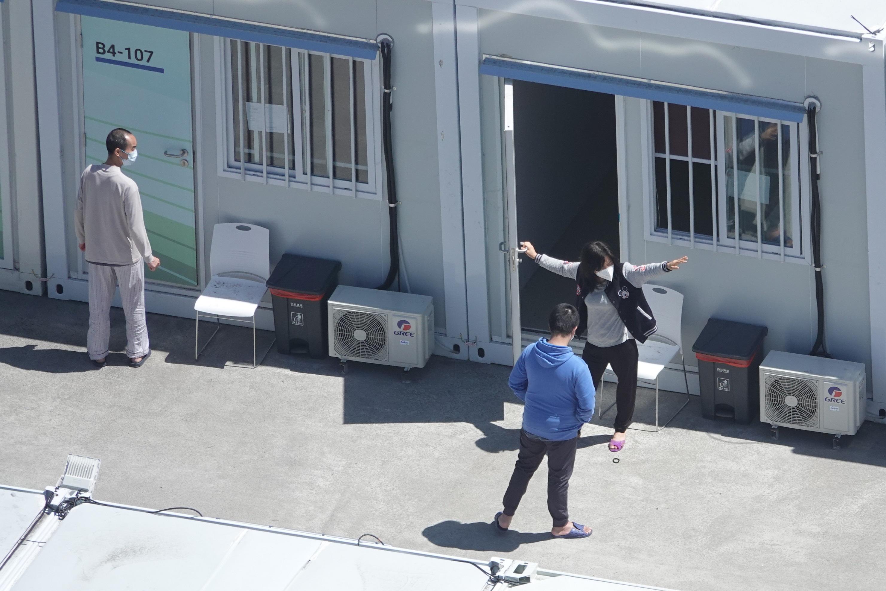 俗稱「方艙醫院」的青衣社區隔離設施。(資料圖片/陳奕釗攝)