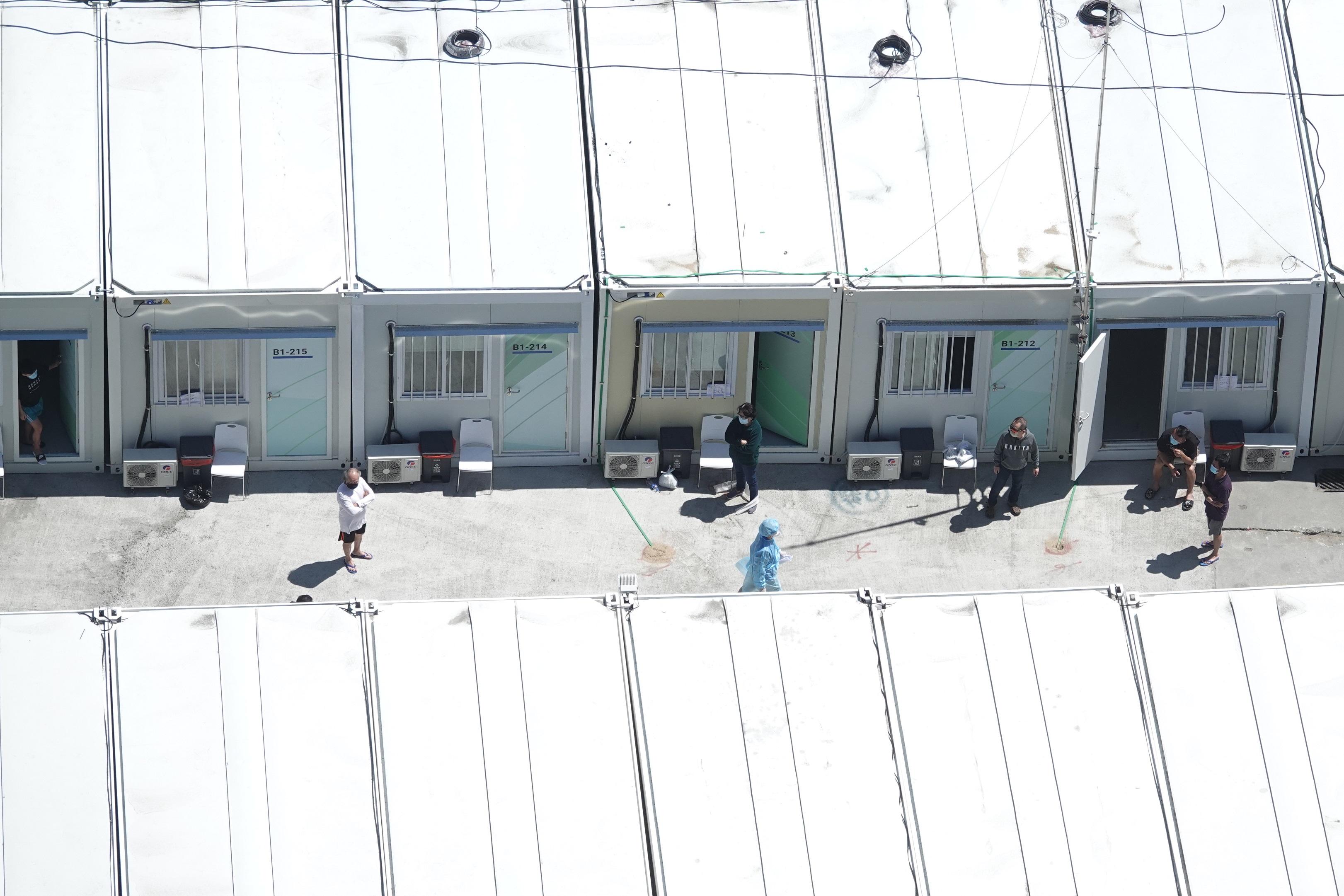 俗稱「方艙醫院」的青衣社區隔離設施。(資料圖片/陳奕釗攝)