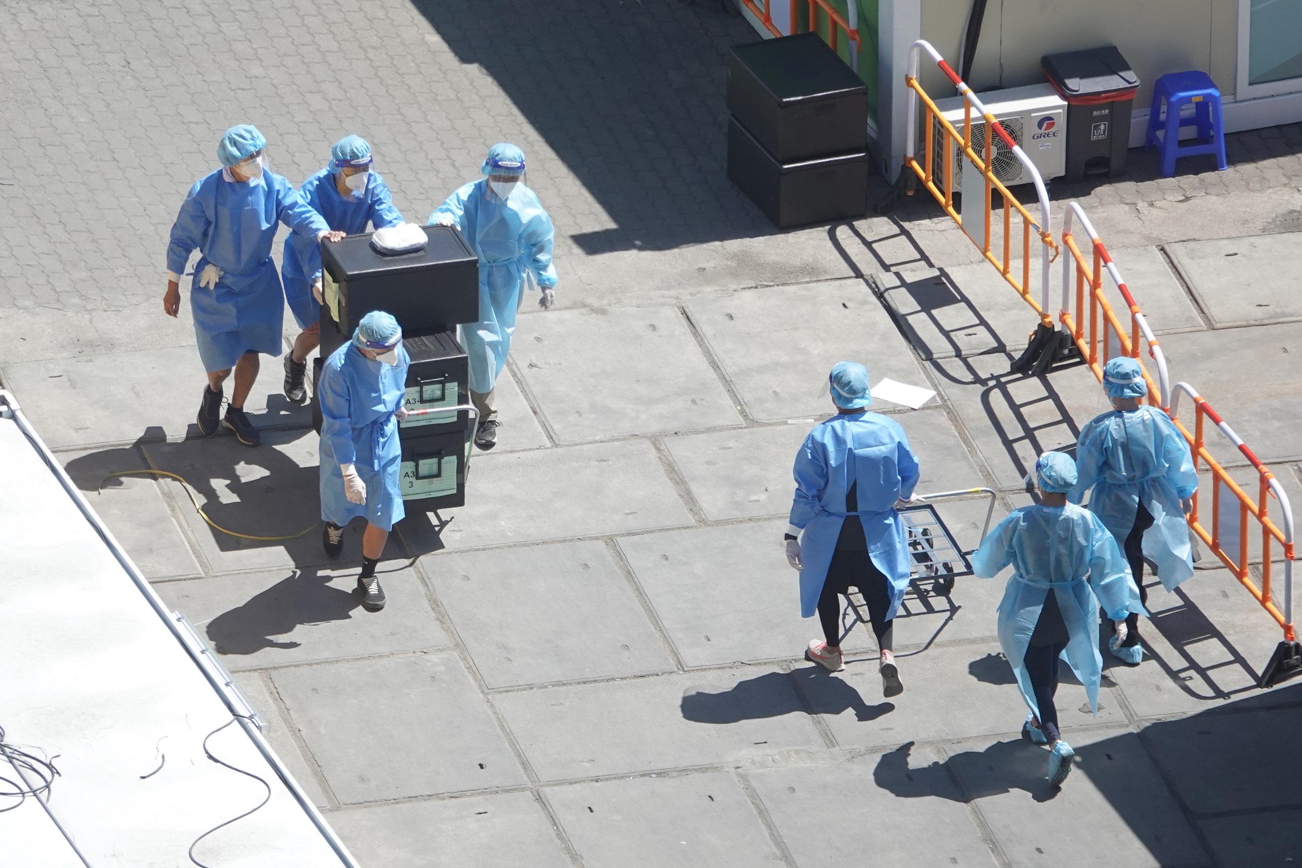 俗稱「方艙醫院」的青衣社區隔離設施。(資料圖片/陳奕釗攝)