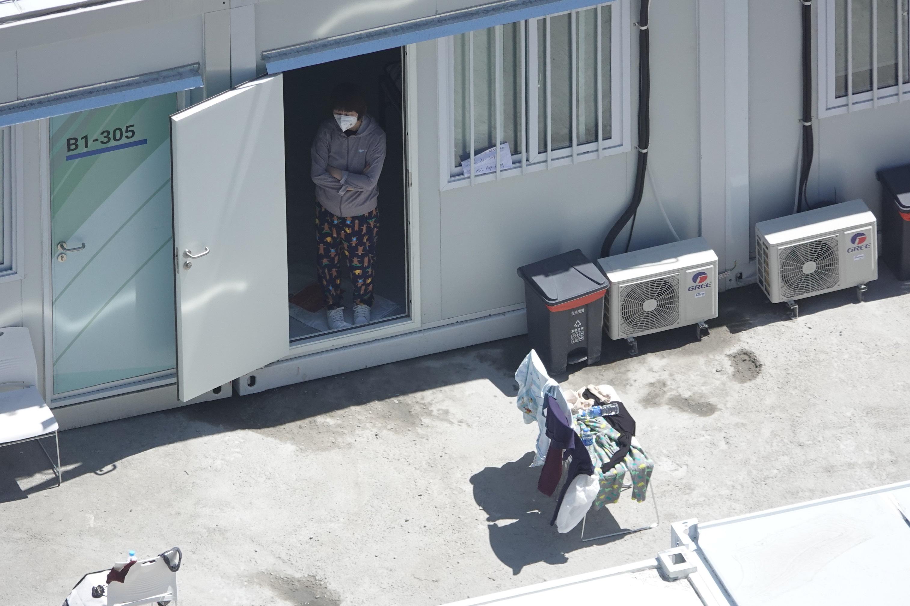 俗稱「方艙醫院」的青衣社區隔離設施。(資料圖片/陳奕釗攝)