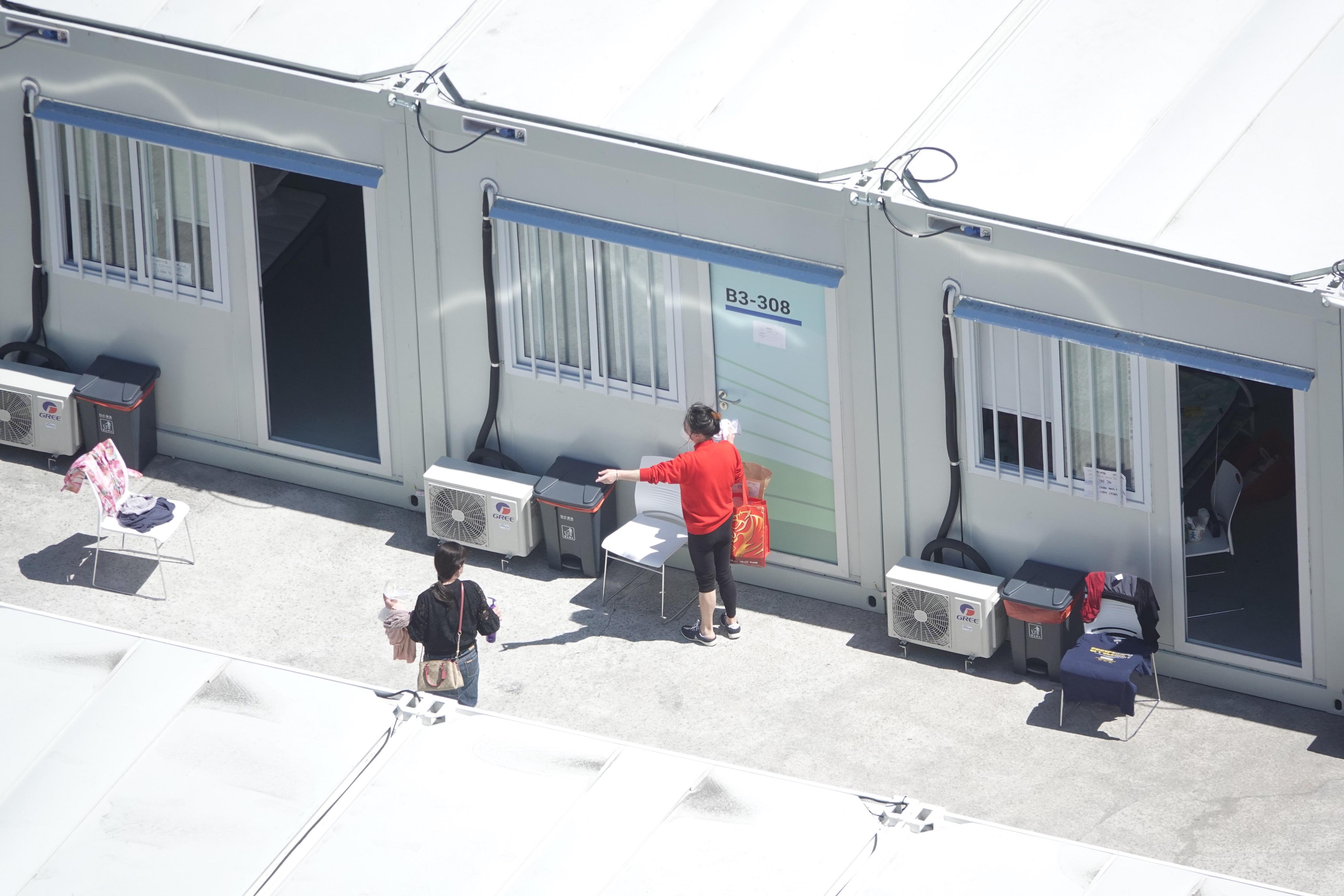 俗稱「方艙醫院」的青衣社區隔離設施。(資料圖片/陳奕釗攝)