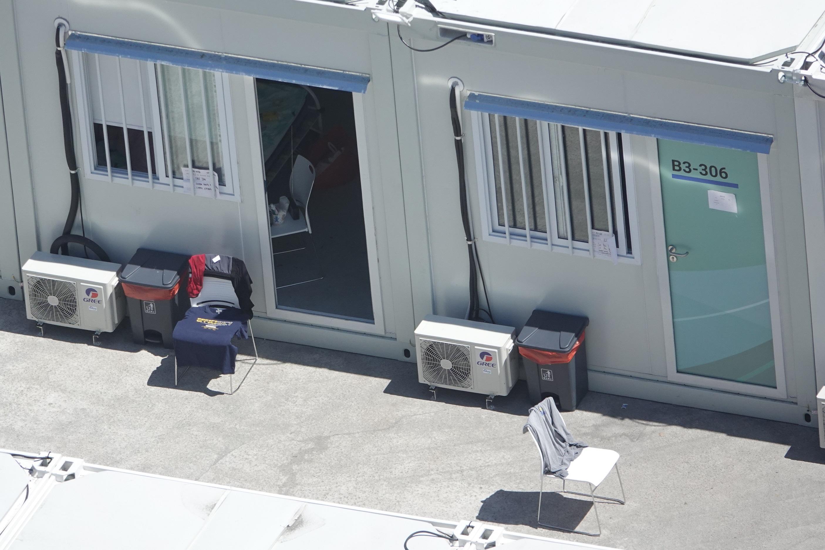 俗稱「方艙醫院」的青衣社區隔離設施。(資料圖片/陳奕釗攝)