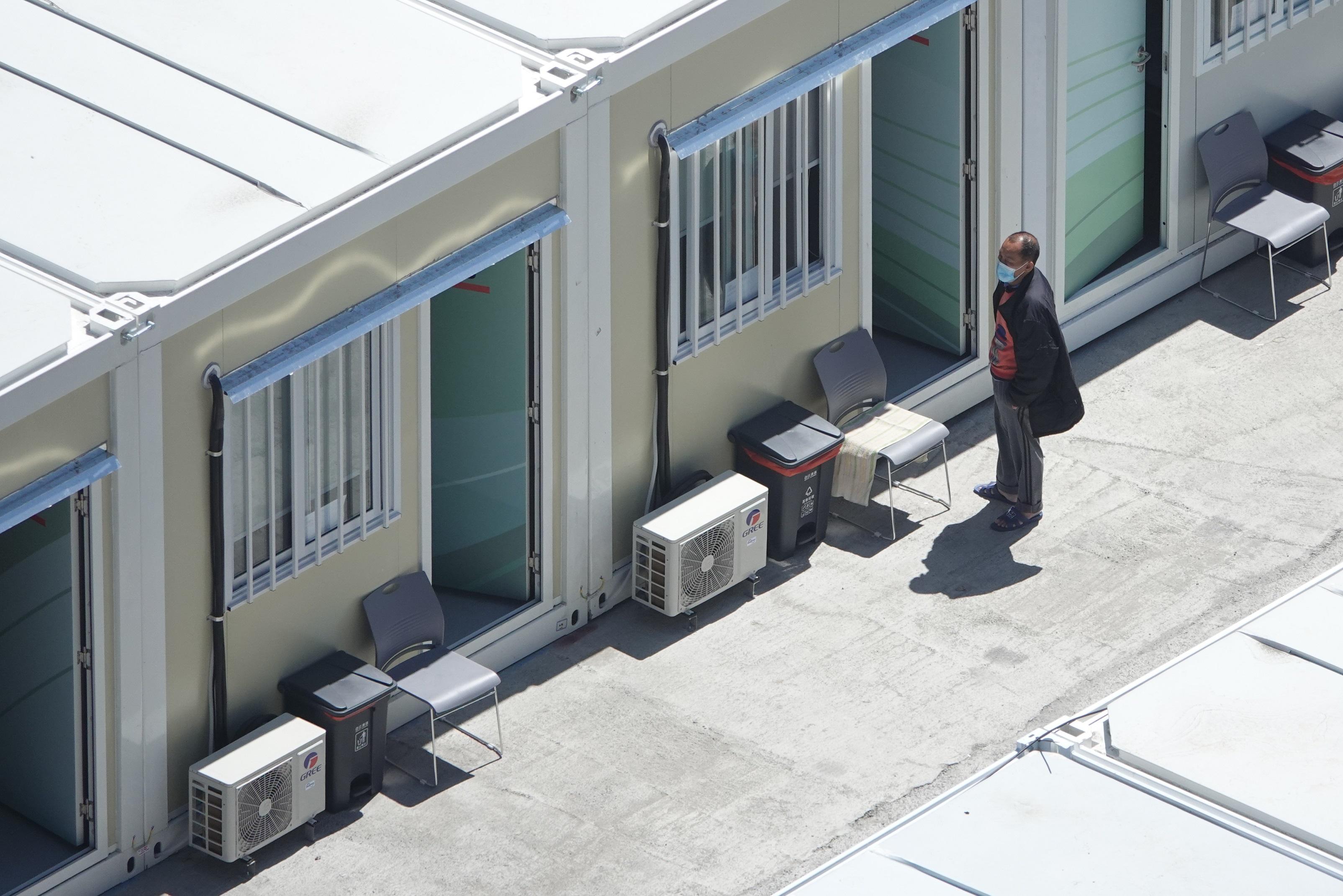 俗稱「方艙醫院」的青衣社區隔離設施。(資料圖片/陳奕釗攝)