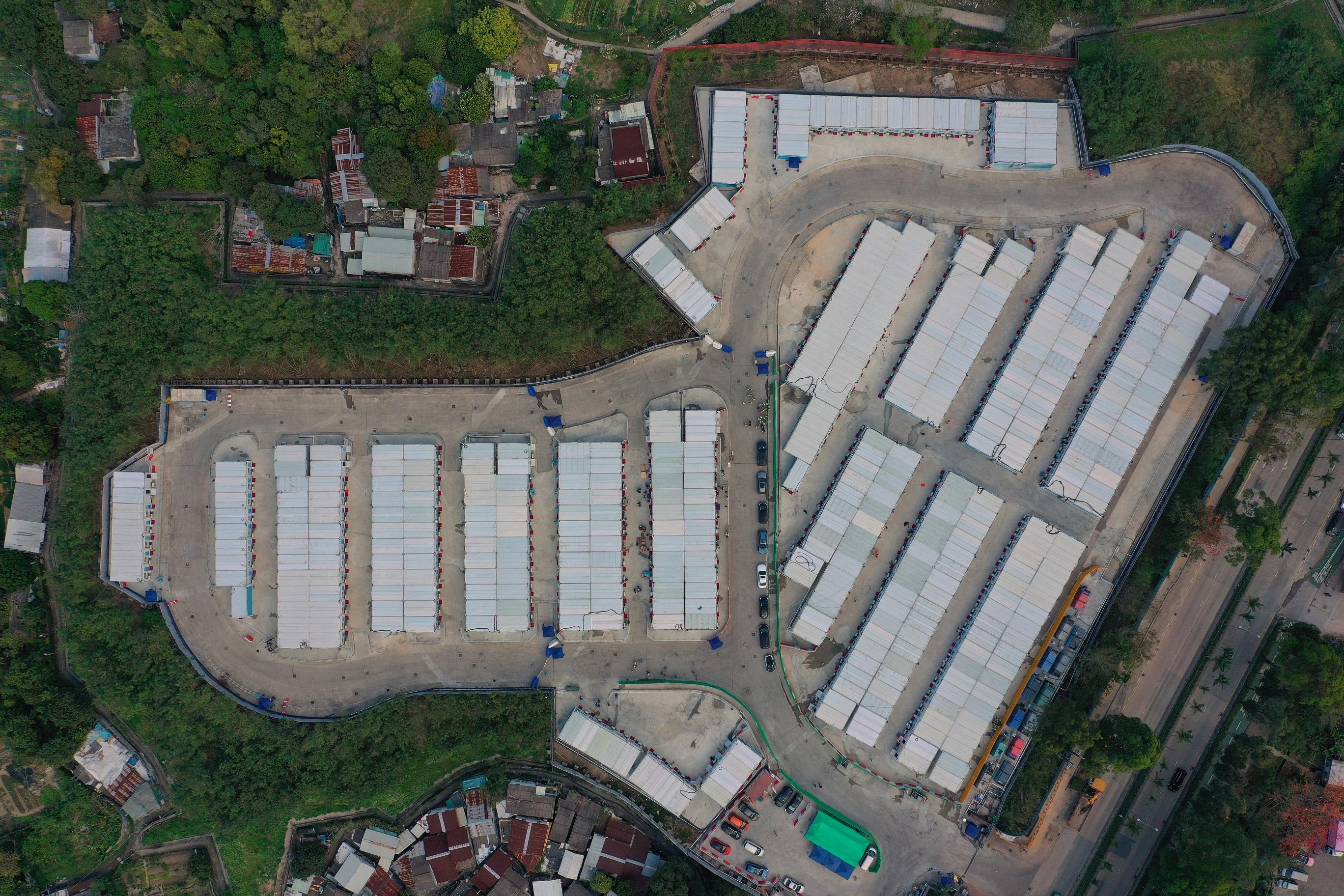 粉嶺馬適路社區隔離設施。(資料圖片/陳奕釗攝)