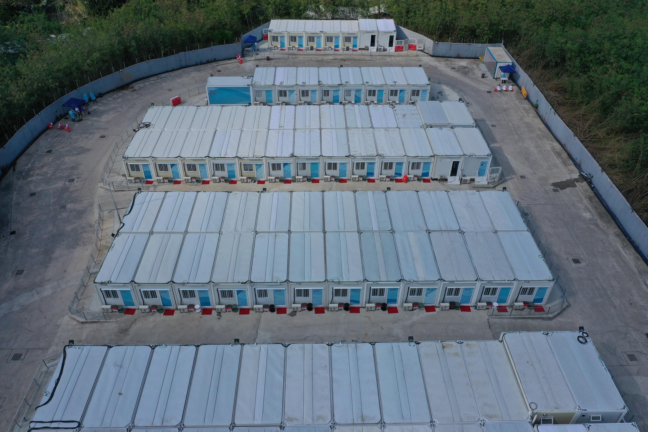 粉嶺馬適路社區隔離設施。(資料圖片/陳奕釗攝)