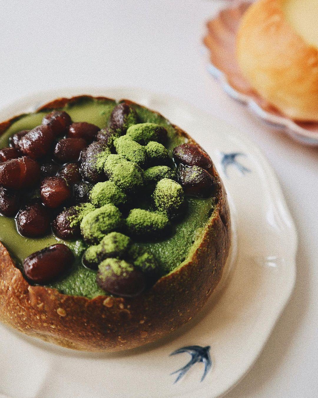 全新口味京都抹茶紅豆麻糬法式布甸包。(相片來源:instagram:jessfoodiaryyy)