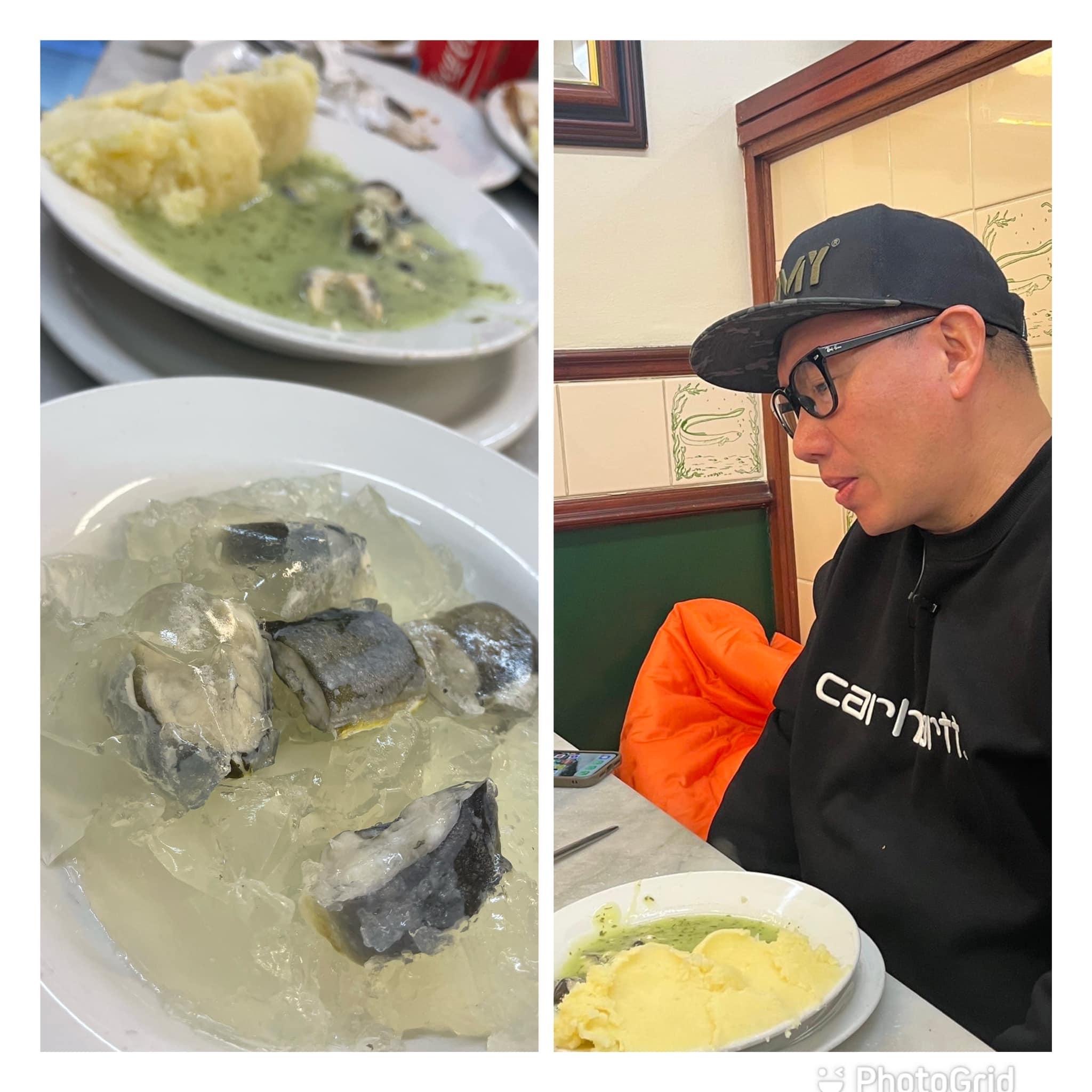 杜汶澤望著鰻魚凍一面無奈。