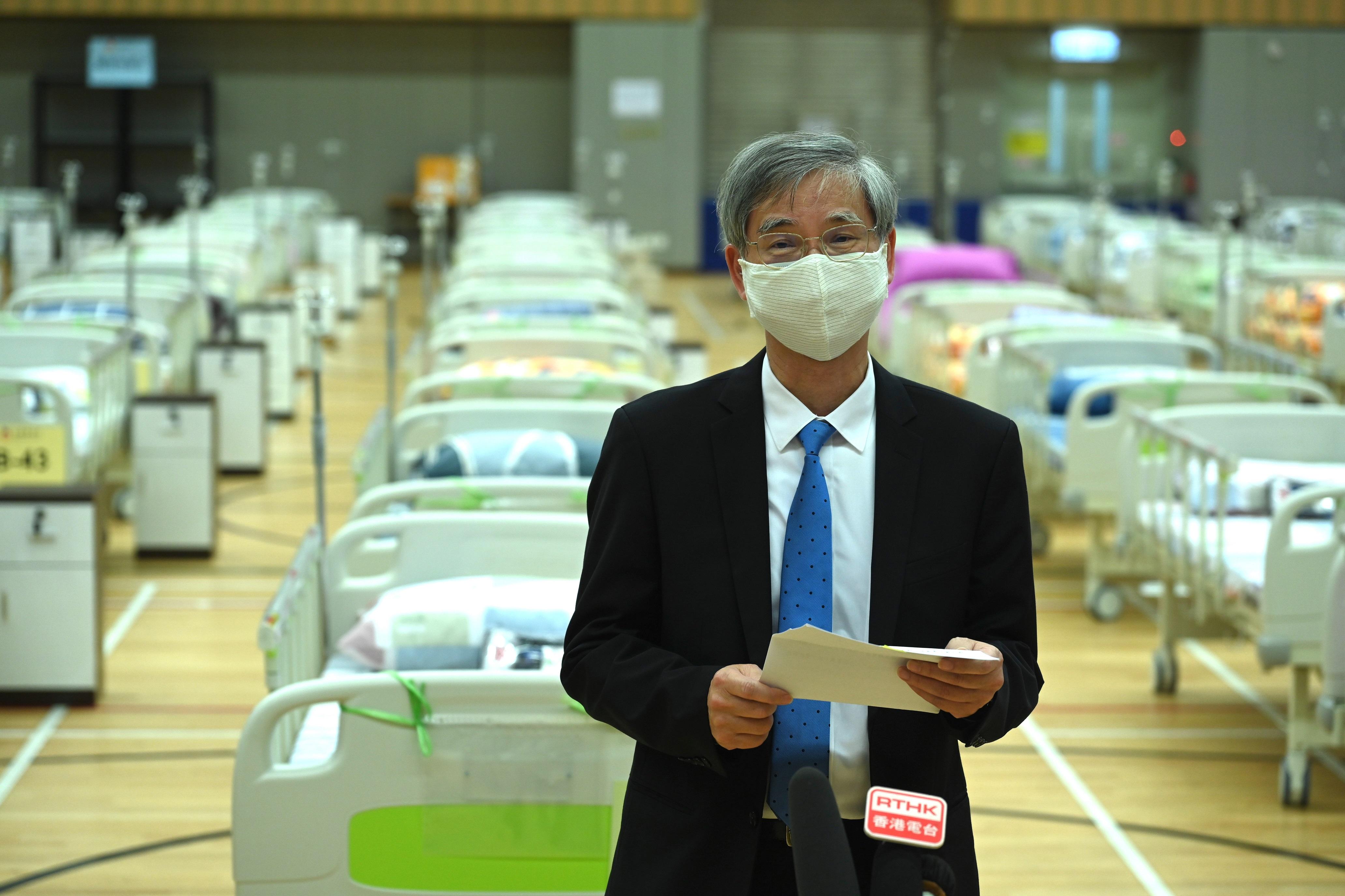 港灣道體育館暫托中心。(政府新聞處)