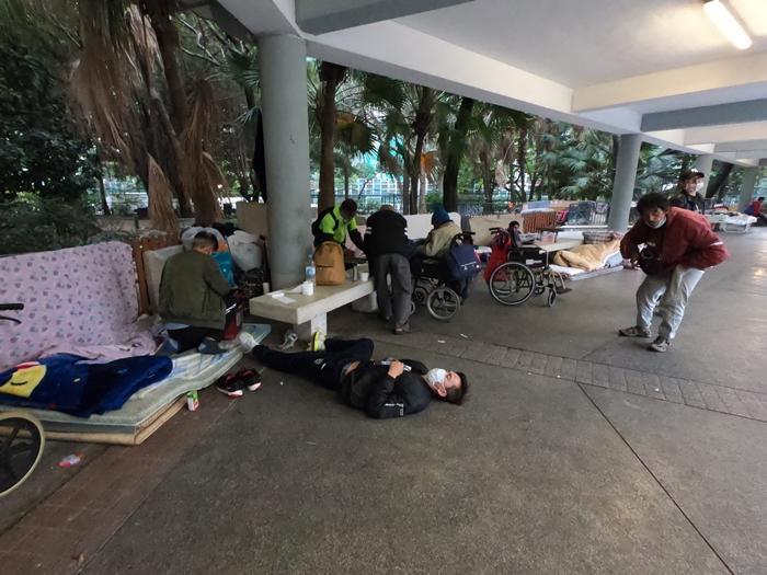 通州街公園的露宿者。(資料圖片)