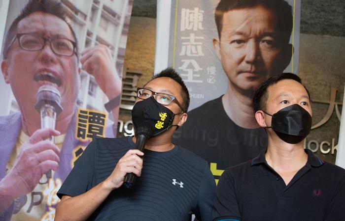 譚得志與其好友前立法會議員陳志全。(資料圖片)