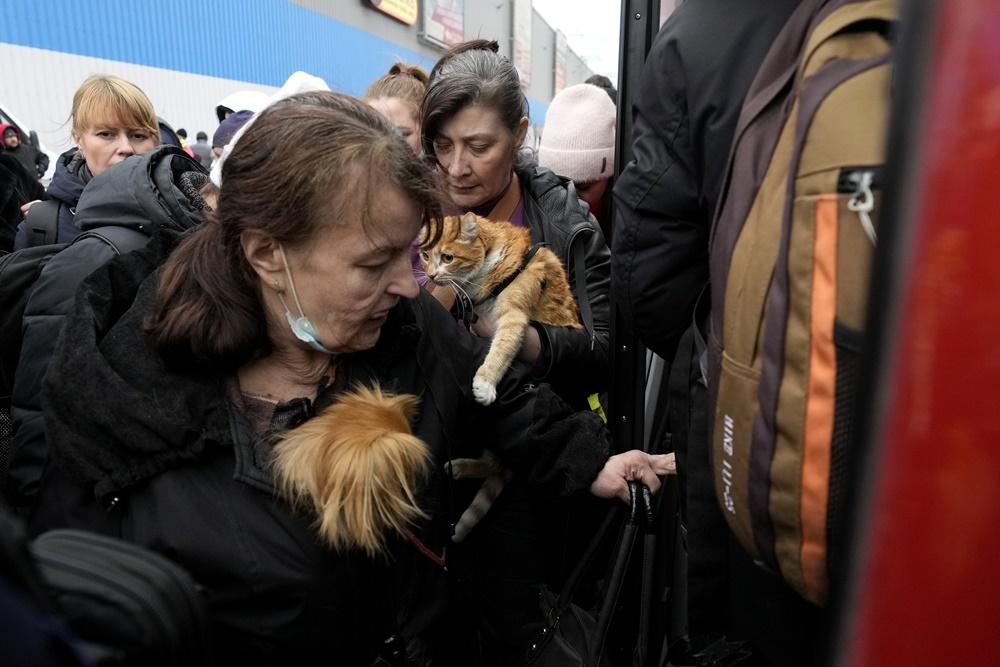 基輔火車站。(AP)